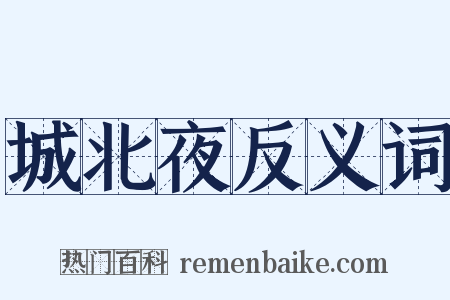 城北夜反义词是什么意思的图片